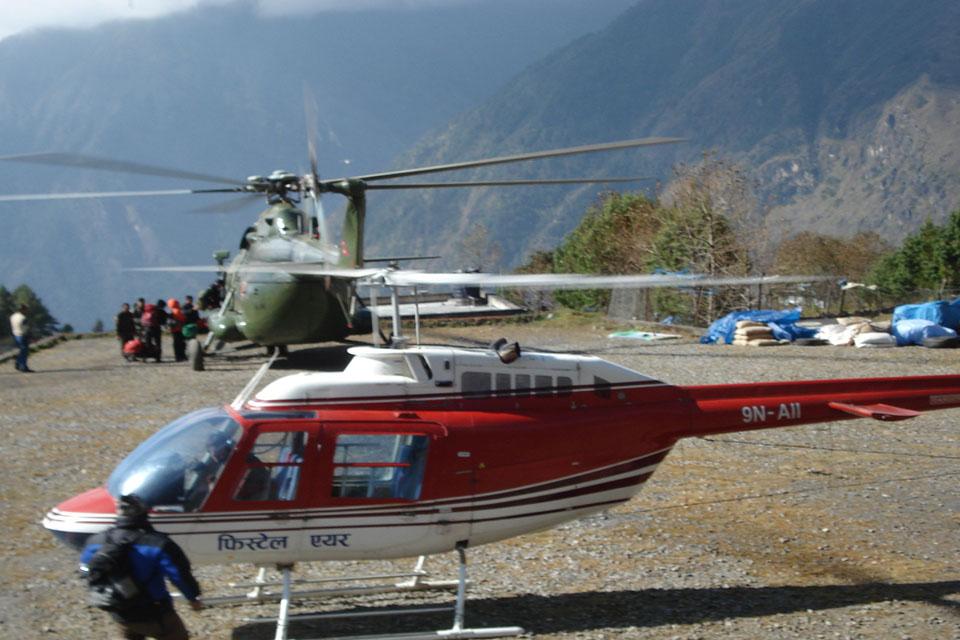Everest base camp trek return by helicopter