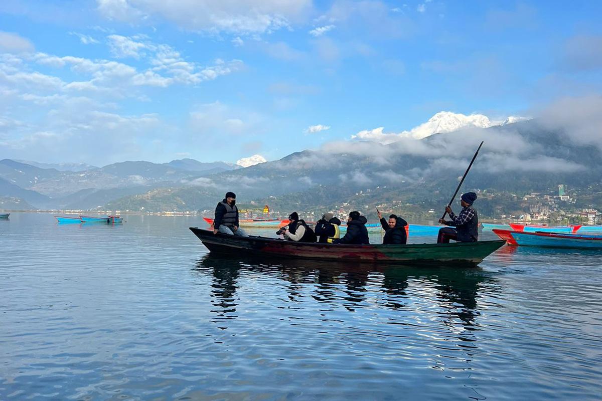 Boating in Phewa lake